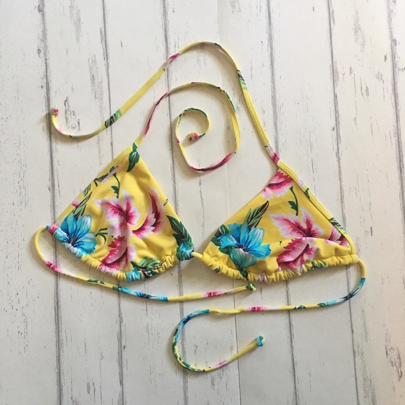 VS Swimsuit, TROPICAL FLOWERS, Bikini Triangle Top - Picture 4 of 9